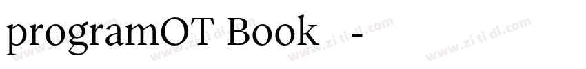 programOT Book 常规字体转换
